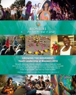 Growing the Movement: Youth Leadership at Bioneers 2014