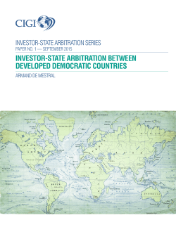 investor-state arbitration between developed democratic countries