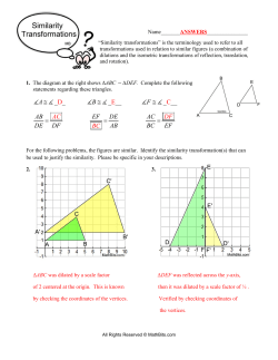 SimilarityTransformations ANSWERS