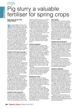 Pig slurry a valuable fertiliser for spring crops