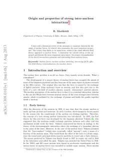 Origin and properties of strong inter