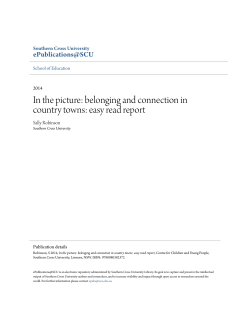 In the picture: belonging and connection in country towns: easy read