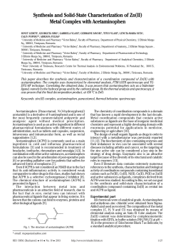 Metal Complex with Acetaminophen