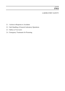 LABORATORY SAFETY 2.1. Actions in Response to Accidents 2.2