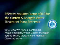 Effective Volume Factor of 0.9 for the Garrett A. Morgan Water