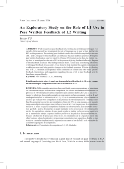 An Exploratory Study on the Role of L1 Use in Peer Written