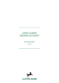 lend a hand savings account