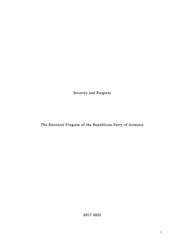 Security and Progress The Electoral Program of the Republican