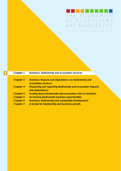 the economics of ecosystems and biodiversity
