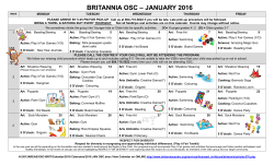 britannia osc – january 2016 - Britannia Community Services Centre