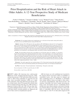 Prior hospitalization and the Risk of heart Attack