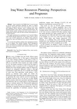 Iraq Water Resources Planning: Perspectives and