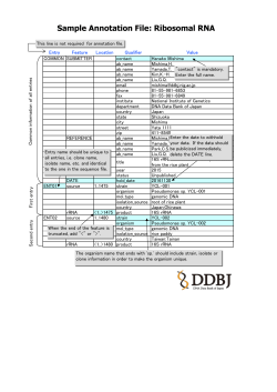 Sample Annotation File: Ribosomal RNA