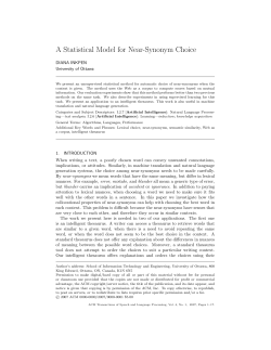 A Statistical Model for Near-Synonym Choice