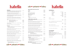 breakfast hot beverages cold beverages classic isabella