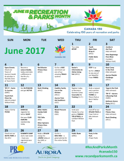 June is Recreation and Parks Month