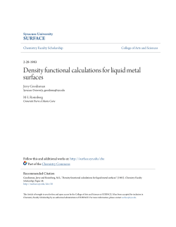 Density functional calculations for liquid metal surfaces