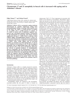 Chromosome 17 and 21 aneuploidy in buccal