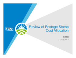 Review of Postage Stamp Cost Allocation