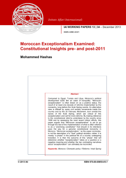 Moroccan Exceptionalism Examined: Constitutional Insights pre