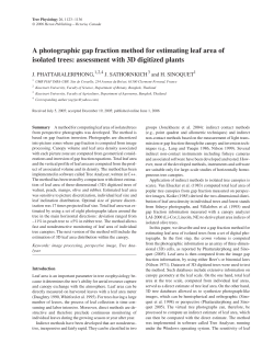A photographic gap fraction method for estimating leaf area of