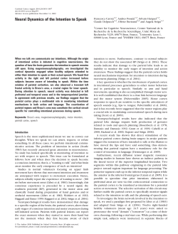 Neural Dynamics of the Intention to Speak