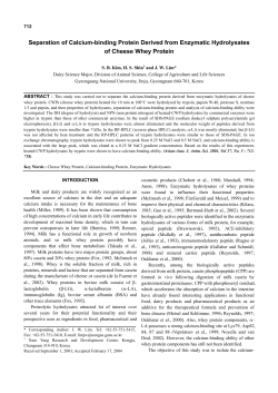 Separation of Calcium-binding Protein Derived from Enzymatic