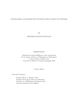 Generalized and restricted multiplication tables of integers