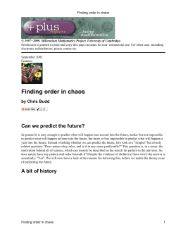 Finding order in chaos - Plus Maths