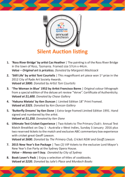 Silent Auction listing