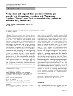Composition and origin of fluids associated with lode gold deposits