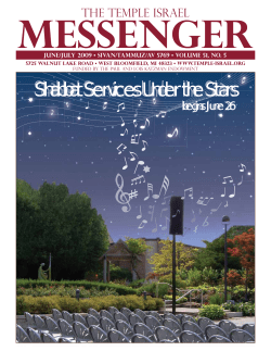 June/July 2009 - Temple Israel