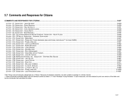 5.7 Comments and Responses for Citizens
