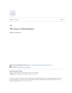 The Sacco-Vanzetti Jury - Digital Repository