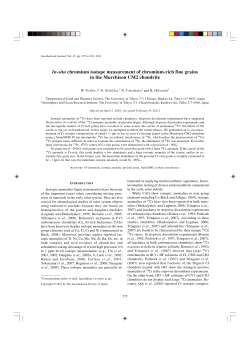 In-situ chromium isotope measurement of chromium