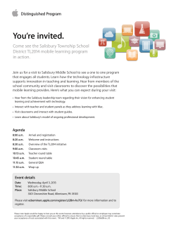 SALISBURY SD April 3 copy - Teaching and Learning 2014