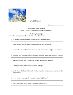 Week 28 Packet - Chinook Trail Elementary