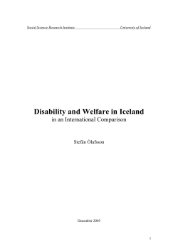 Disability and Welfare in Iceland