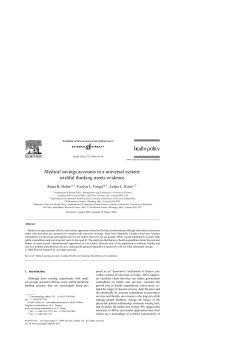 Medical savings accounts in a universal system: wishful