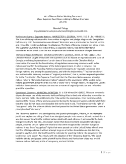 Supreme Court Cases Affecting Native Americans