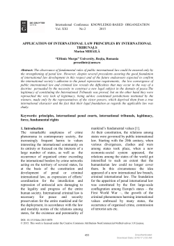 Application Of International Law Principles By International Tribunals