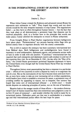 Is the International Court of Justice Worth the Effort