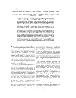 Herbivory Imposes Constraints on Voluntary