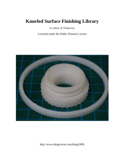 Knurled Surface Finishing Library
