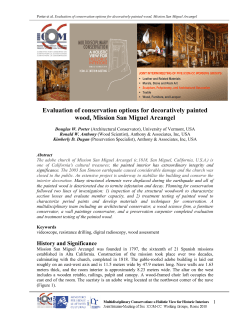 Evaluation of conservation options for decoratively painted wood