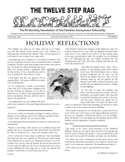 the twelve step rag - Families Anonymous