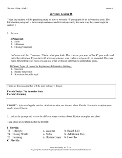Sample Lesson 2 - Top Score Writing