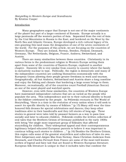 Storytelling in Western Europe and Scandinavia By Kristine Casper