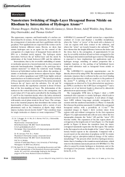 Nanotexture Switching of SingleLayer Hexagonal - Physik