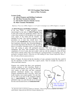 GY 111 Lecture Note Series - University of South Alabama